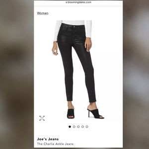 Joe’s Jeans, The Charlie high rise skinny ankle style, Size 27, black coated